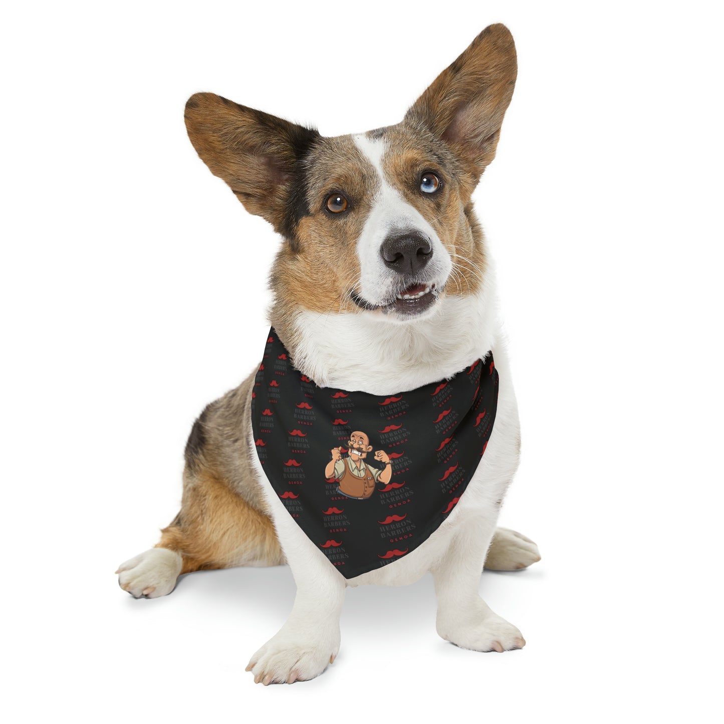 Herron Barber Logo Pet Bandana Collar