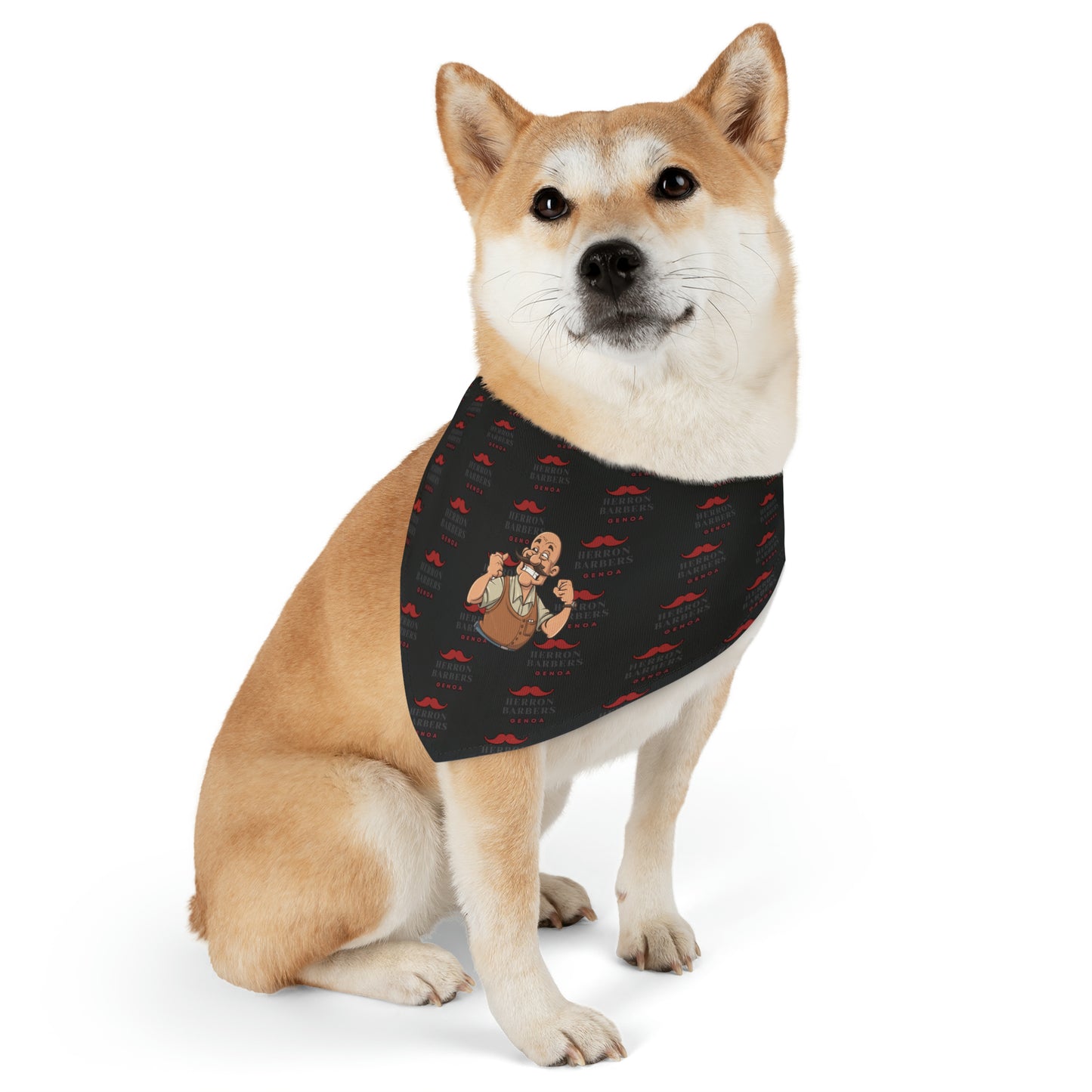 Herron Barber Logo Pet Bandana Collar