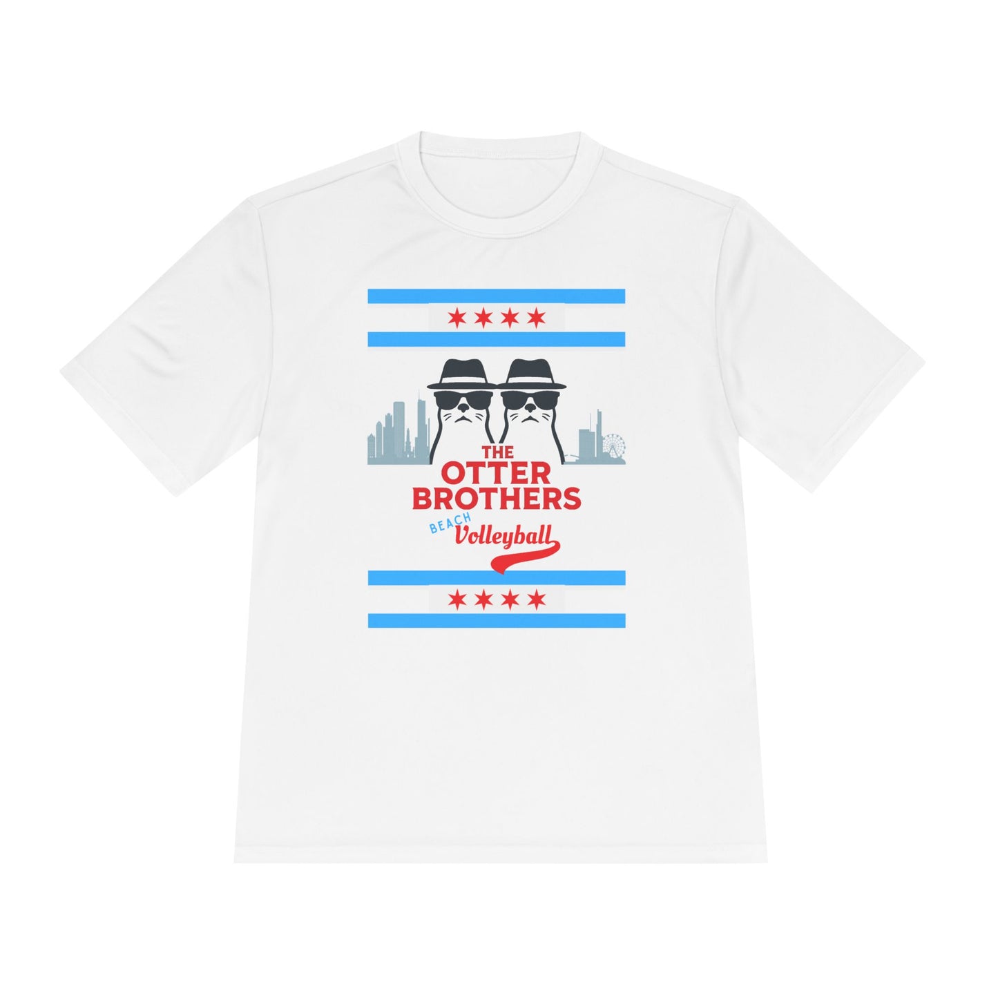 Unisex Moisture-Wicking Tee: Otter Brothers Volleyball Shirt, Athletic Wear, Cool Summer Tee, Sports Apparel, Gift for Athletes