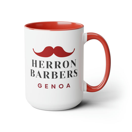 Herron Barber - Two-Tone Coffee Mugs, 15oz