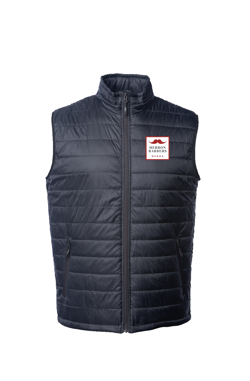 Herron Barber Embroidered Logo - Mens Puffer Vest