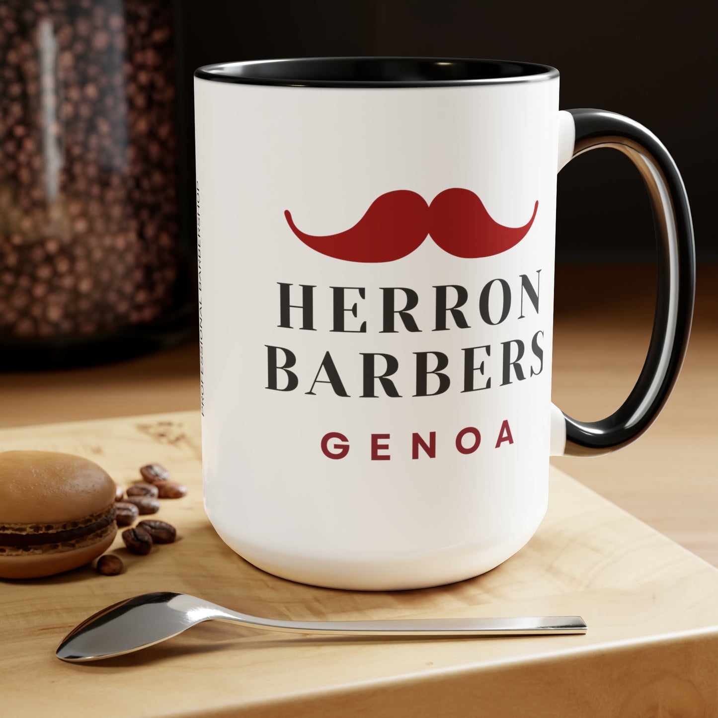 Herron Barber - Two-Tone Coffee Mugs, 15oz