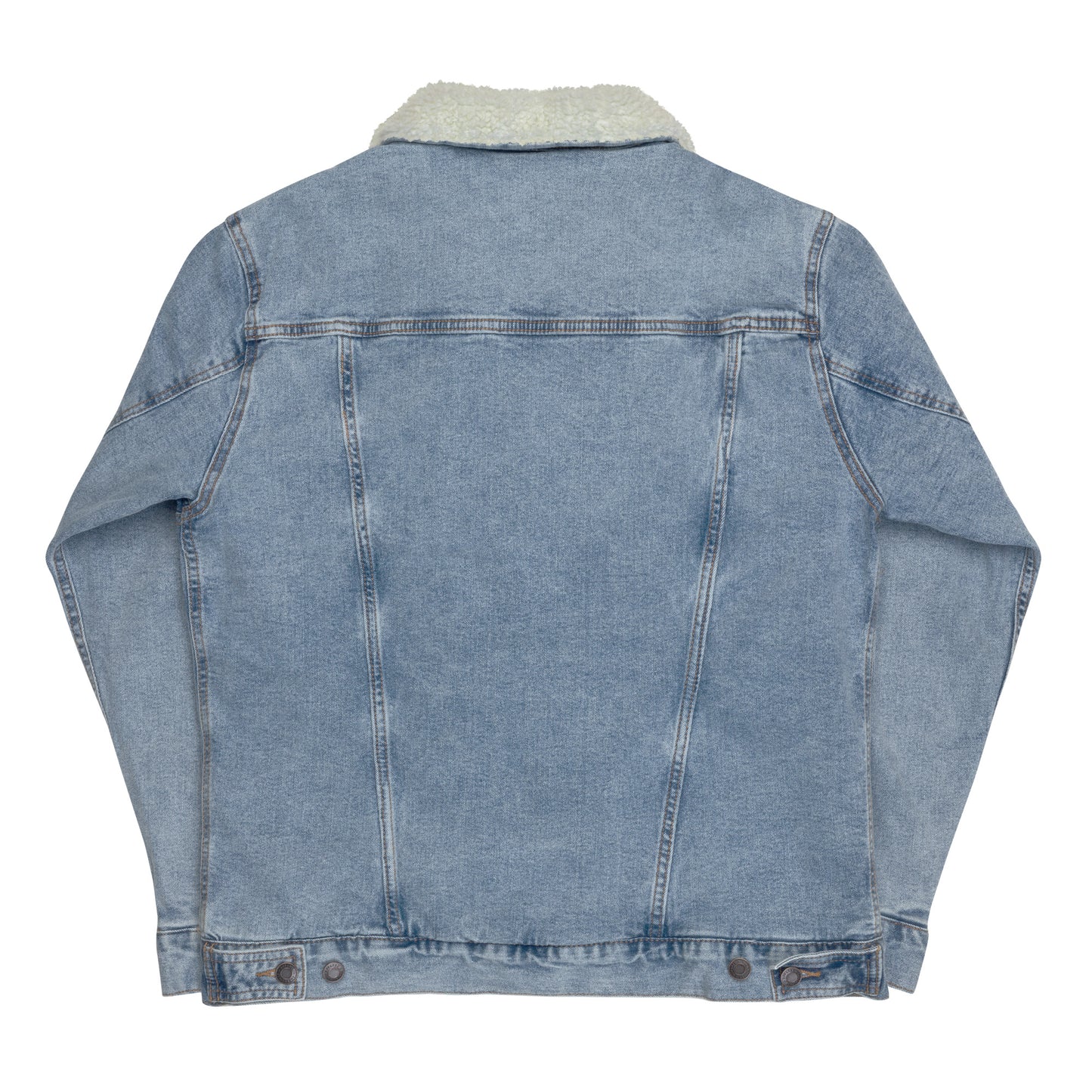 Herron Barber Logo Unisex Denim Sherpa Jacket